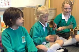 Class 2 have enjoyed creating pulse and rhythm with their instruments today!