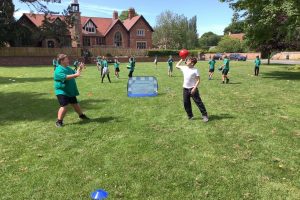 PE on the Village Green with Ben our new Sports Coach.
